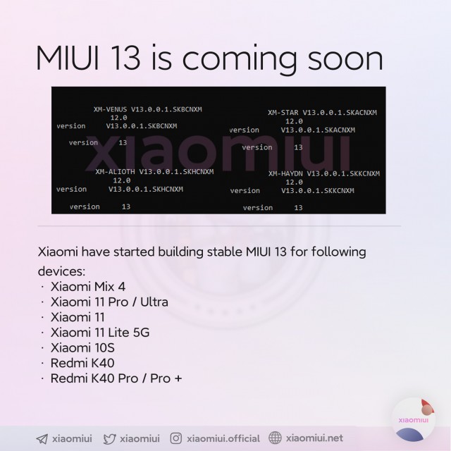 MIUI 13 coming soon