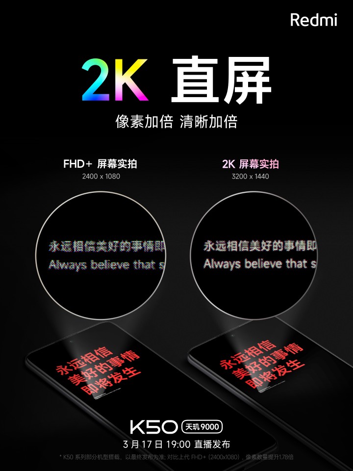 สเปค Redmi K50