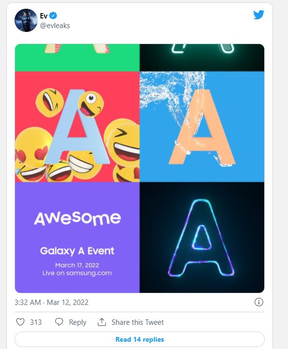 เปิดตัว Samsung Galaxy A รุ่นใหม่ 17 มี.ค. นี้