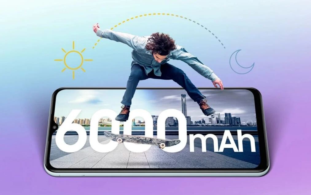 Samsung Galaxy F13 แบตเตอรี่ 6,000 mAh